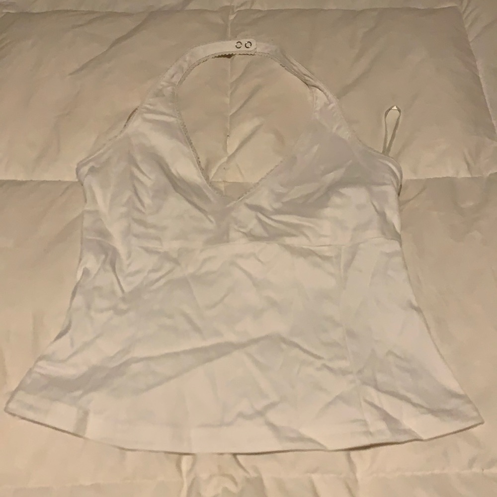 White HM halter top